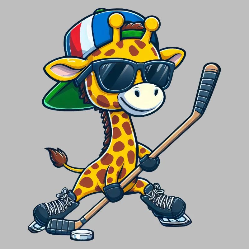 Skurriler Eishockeyschläger DoppelschlägerGiraffe