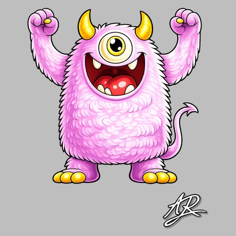 Soft purple monster