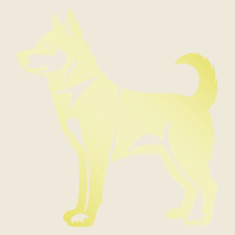 Silhouette de chien husky