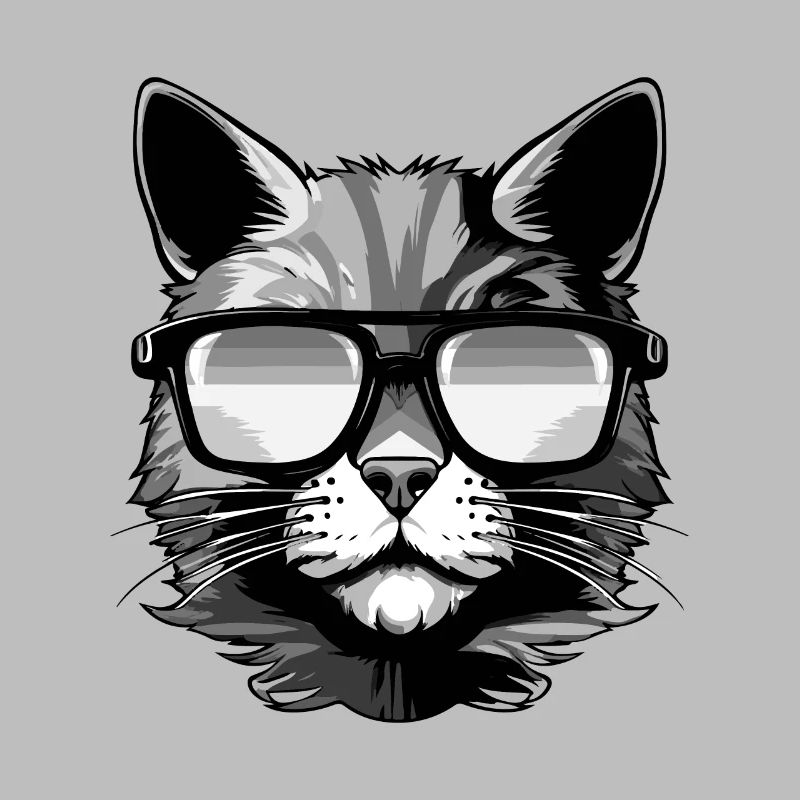 Fête cool hipster symbole chat