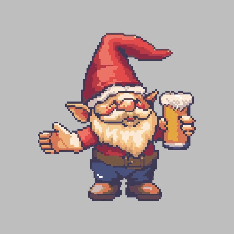 Gartenzwerg Pixel Bier