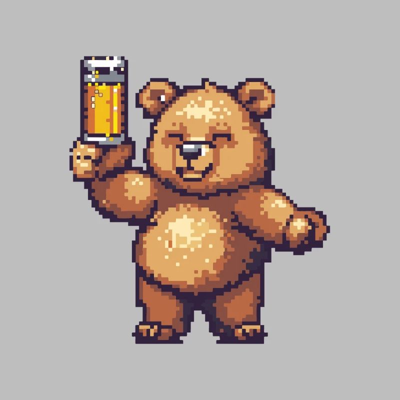 Bär Pixel Bier