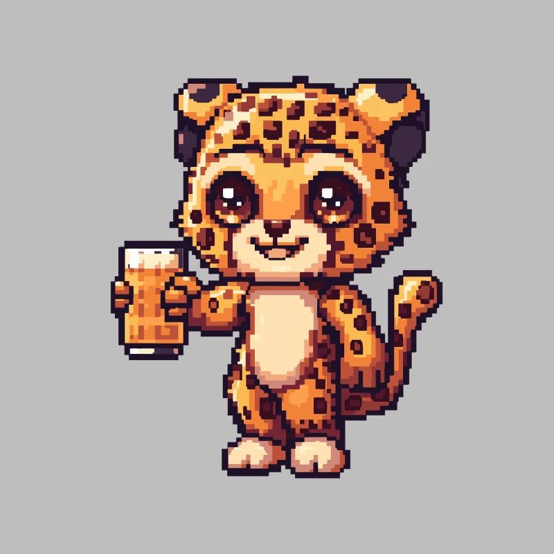 Leopard Pixel Beer