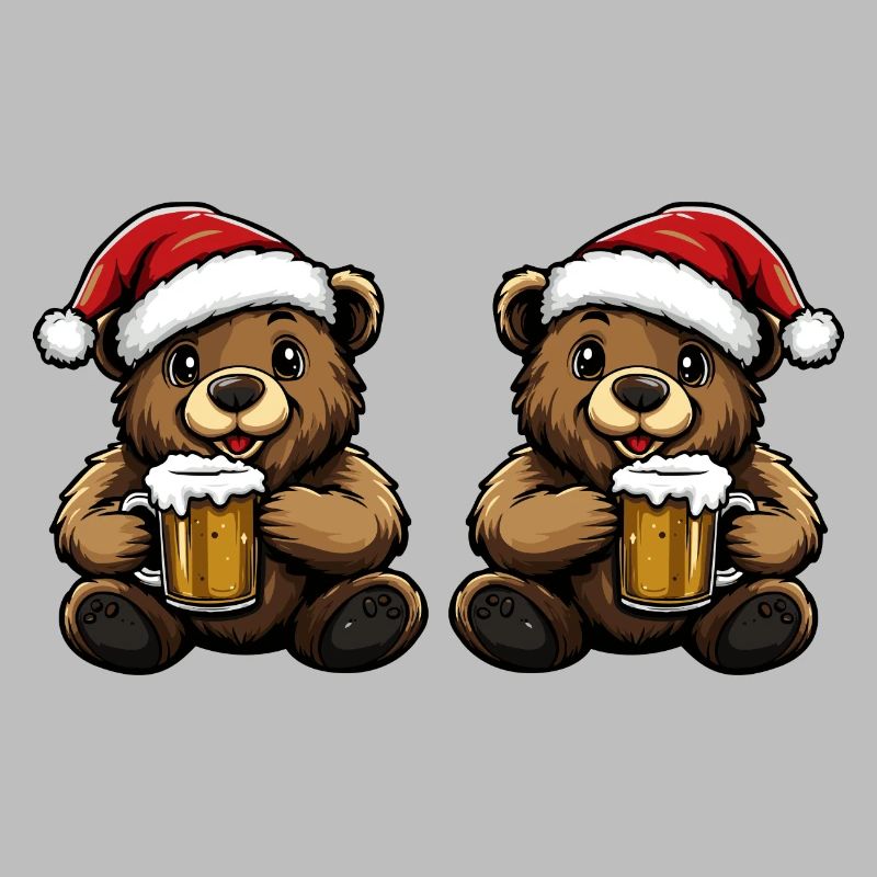 Bear Christmas Beer Team
