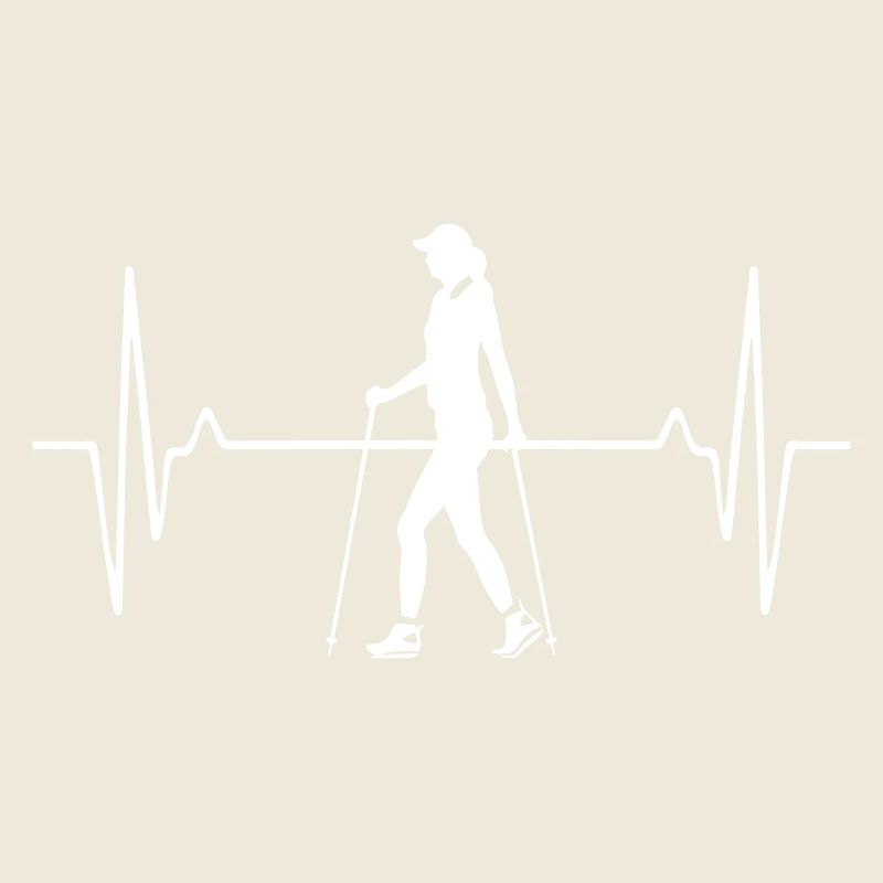 Nordic Walking Woman Pulse Frequency