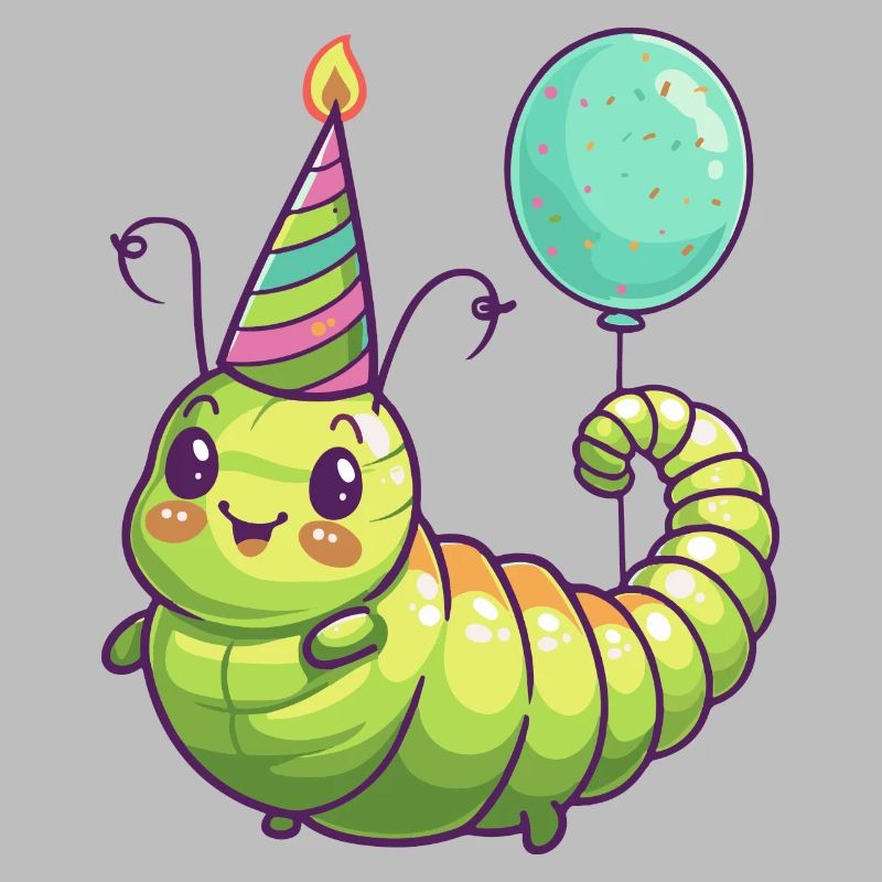 ver anniversaire bande dessinée mignon