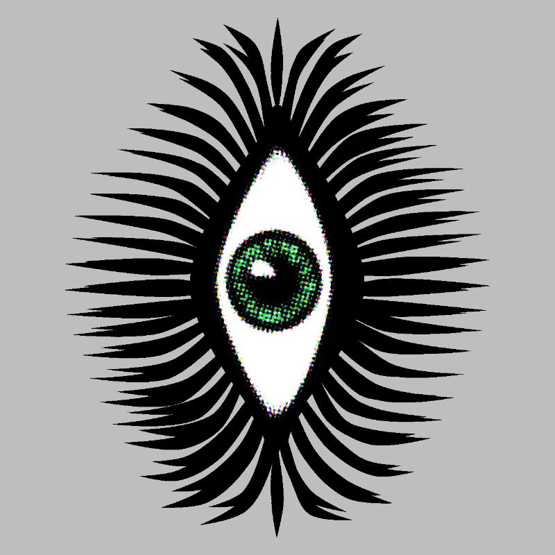 Lucky Amulet Eye Psychedelic Green Vertical