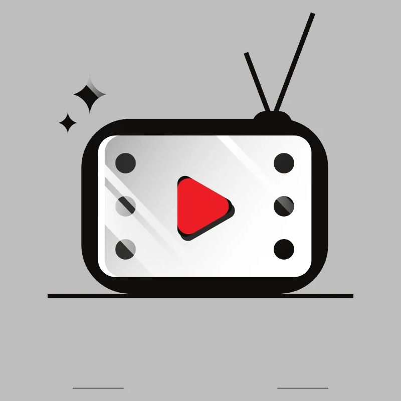 Retro TV Play Button Pattern