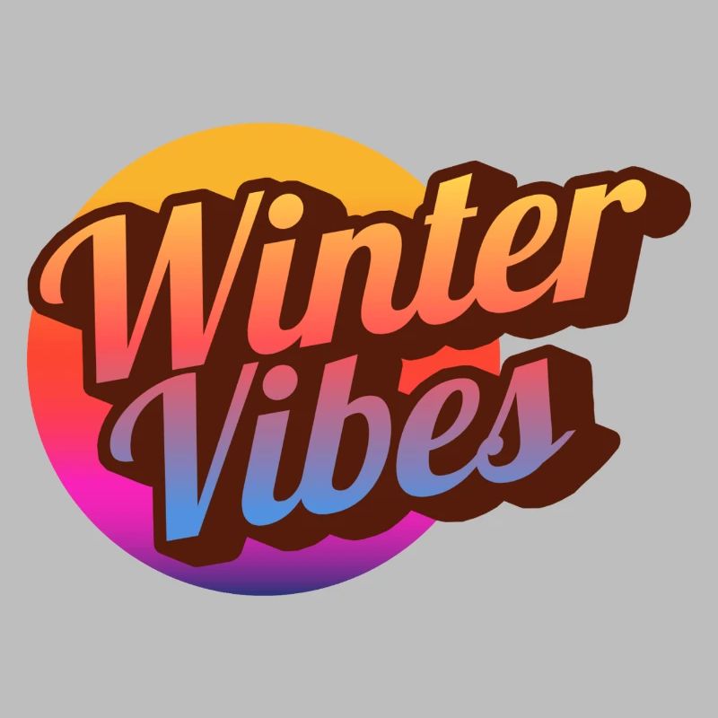 Winter Vibes Retro Gradient