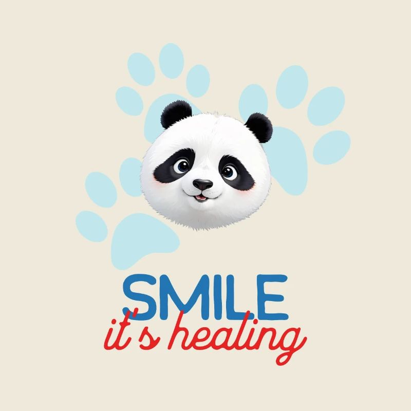 Joyful Panda minimalist style art