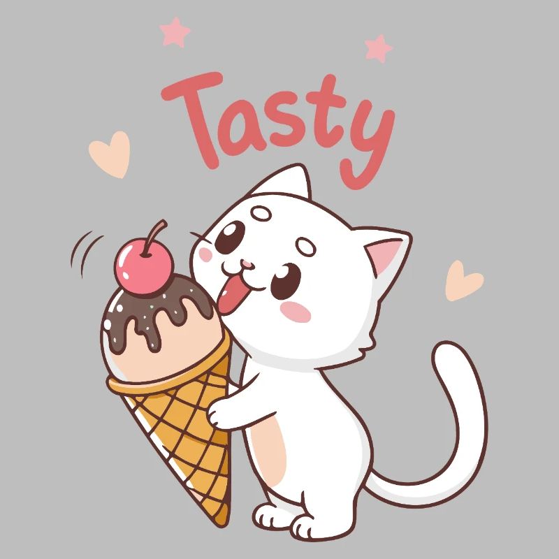 Leckere Eiscreme-Gourmetkatze