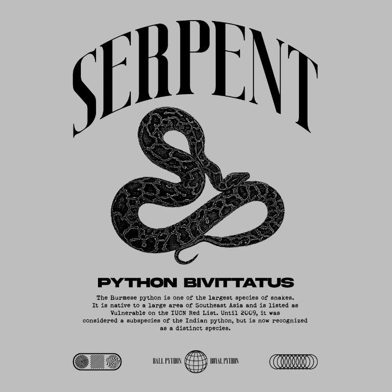 Burmesische Python Modern Reptile Keeper Streetwear