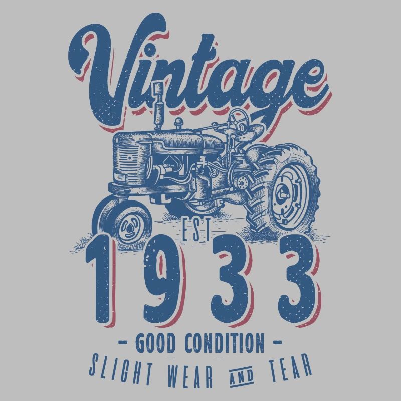 Oldtimer Traktor Farmer Geburtstag Geboren 1933