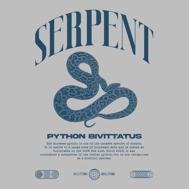 Burmesische Python Moderne Reptilienhalter Streetwear