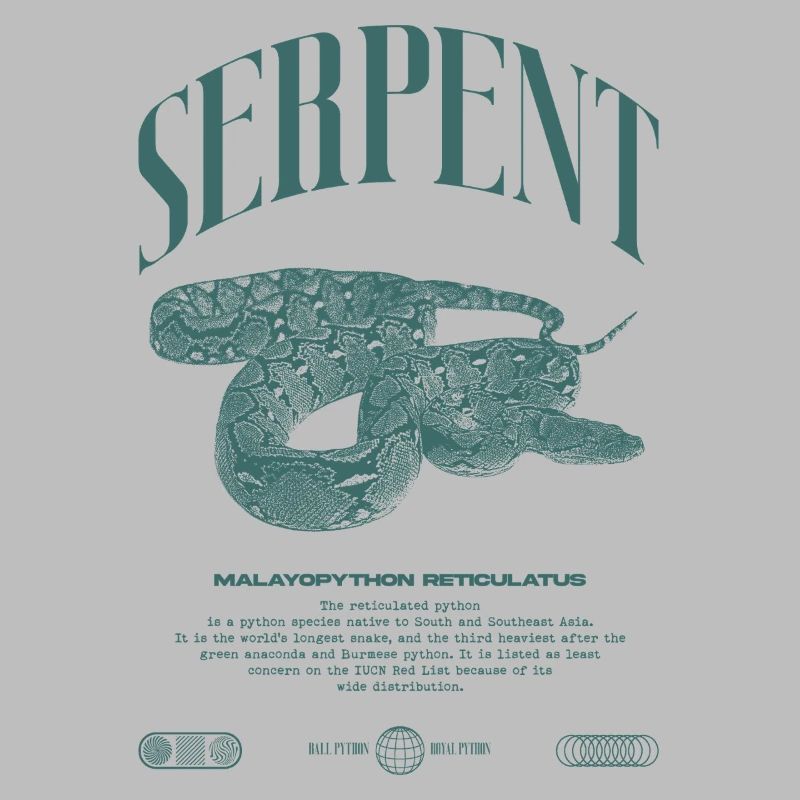 Gardien de reptiles python réticulé Streetwear