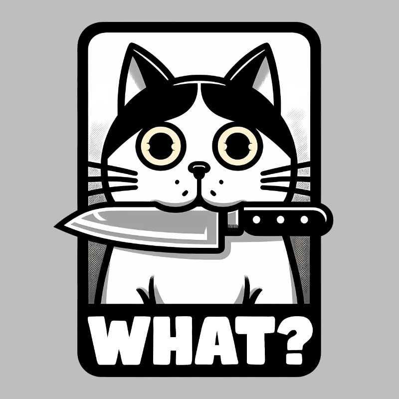 WAS? EINE KATZE MIT MESSER