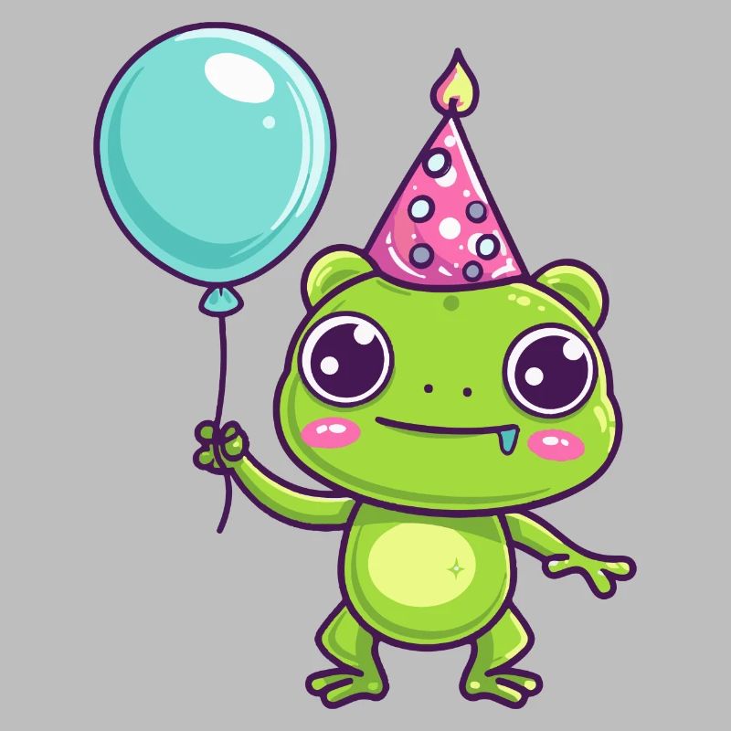 Frosch Geburtstag Comic Niedlich