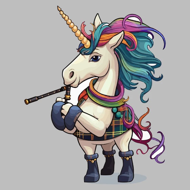 Bunter Einhorn Dudelsack