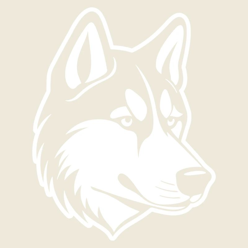 Tête de chien husky