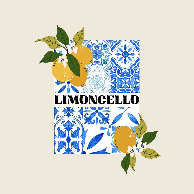 Limoncello – Citrus and Azulejo Pattern