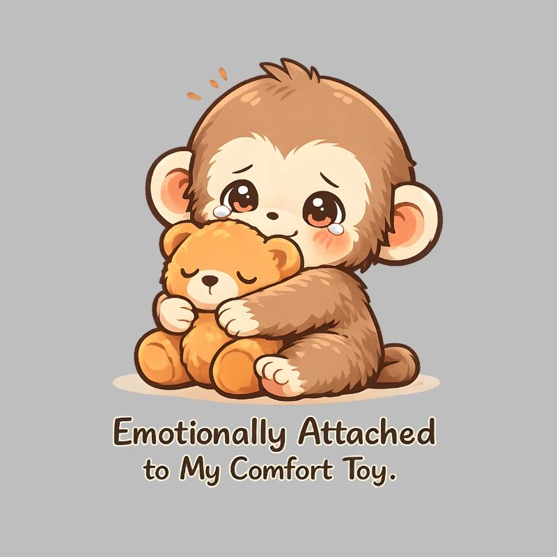 Punch Monkey Sad Cute Aesthetic Tee.