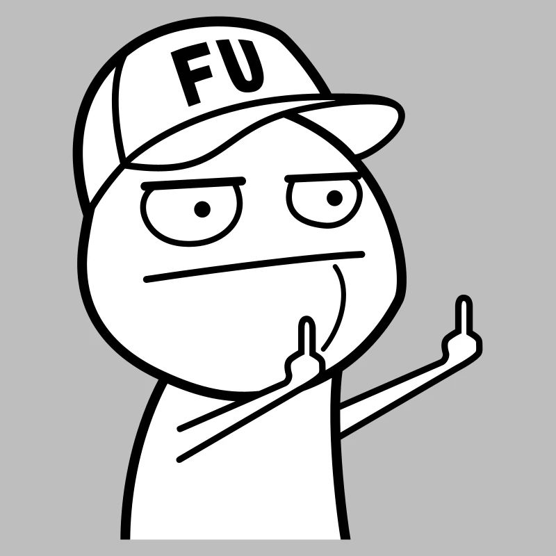 FU Meme mit Basecap (Farben änderbar)