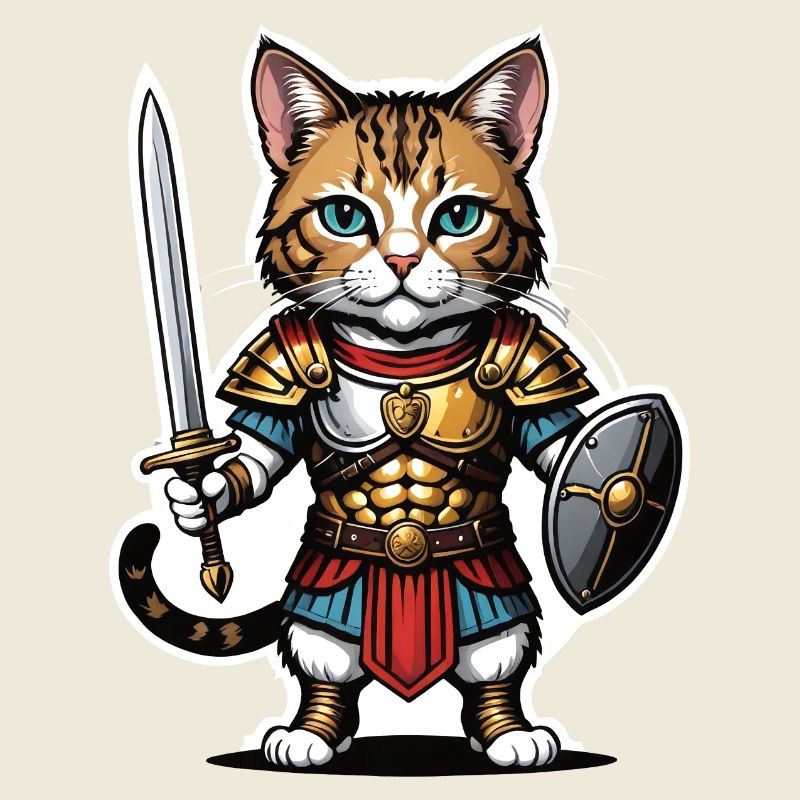 Cat Römischer Krieger Katze Geschenk