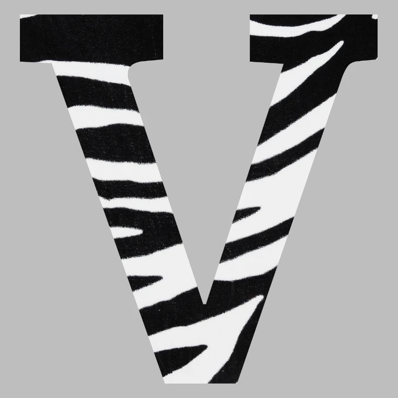 Letter v zebra