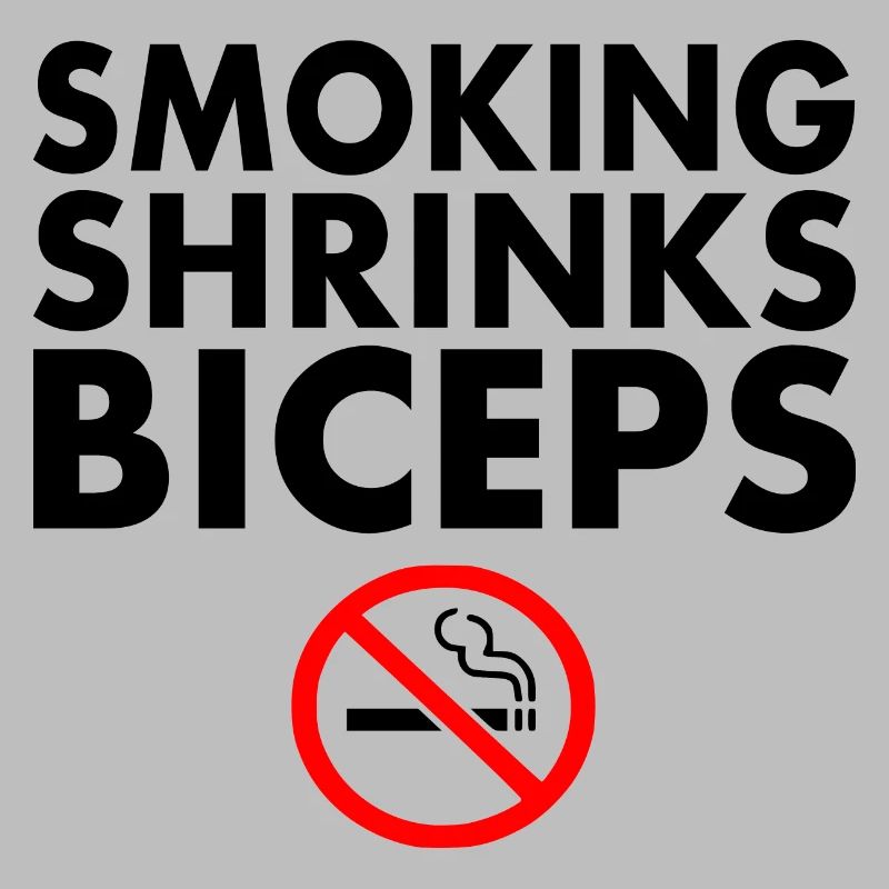 Smoking shrinks the biceps