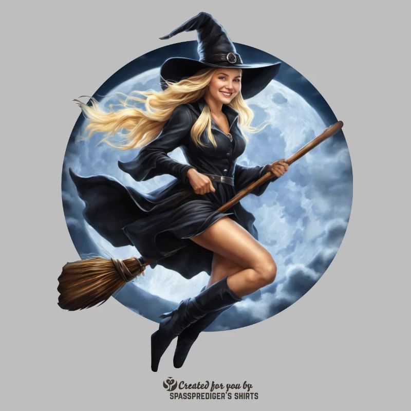 Witch on broom