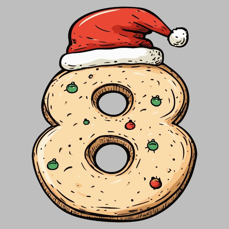 Biscuit de Noël à 8 chiffres