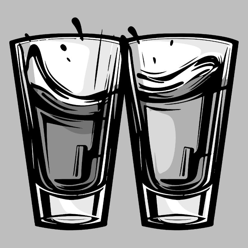 Toast en verre de tequila