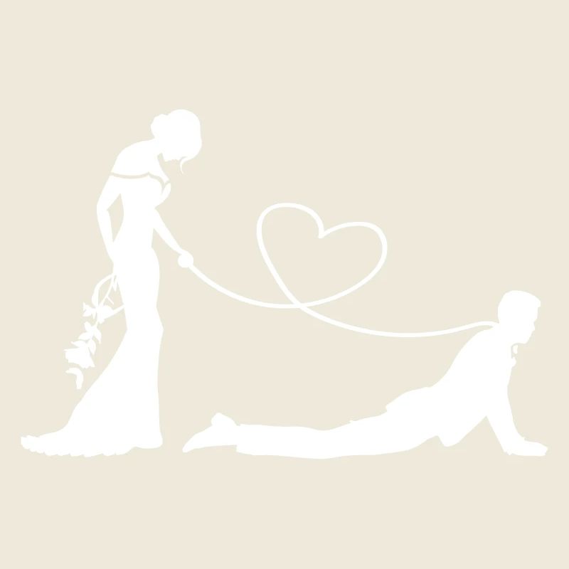 Wedding Newlyweds Linen Heart