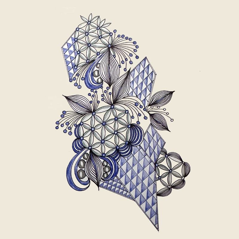 Ornement des fleurs de diamant