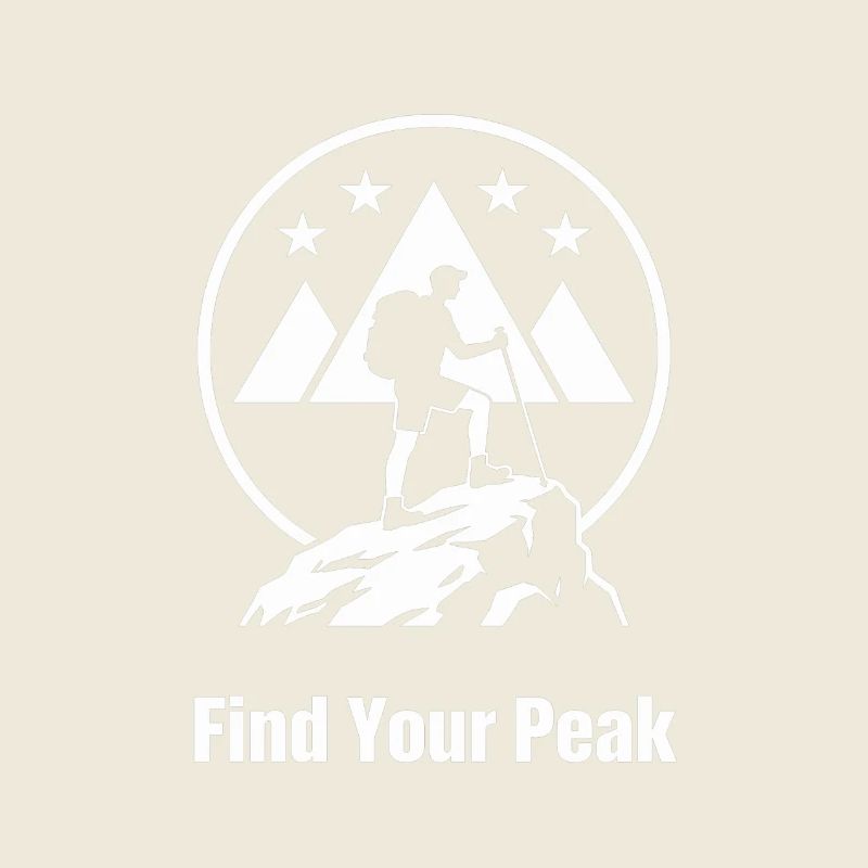 Finden Sie Ihren Gipfel Wandern Emblem Wandercamping