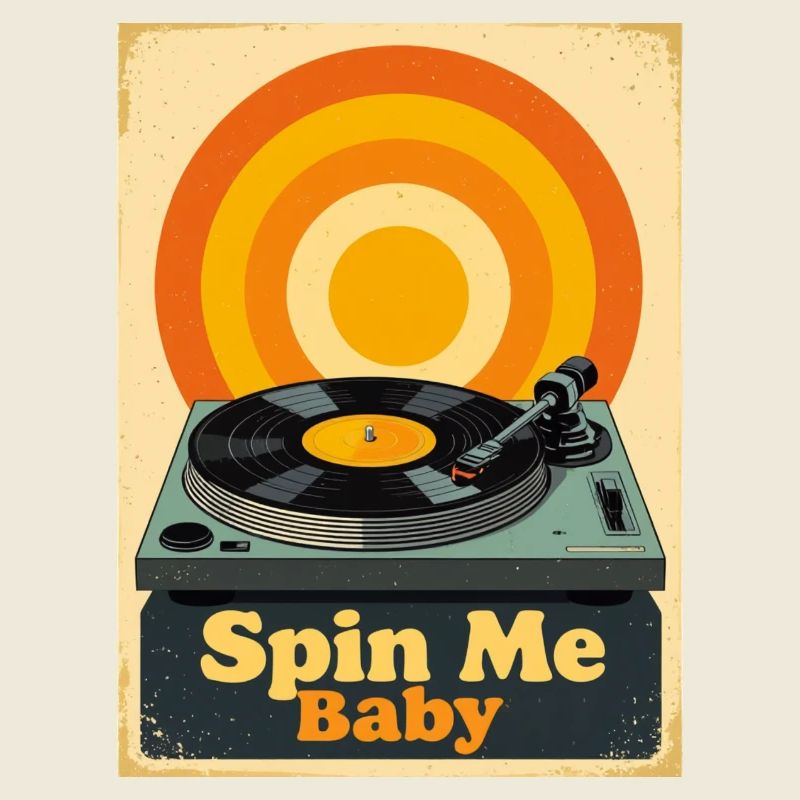 Retro-Vinylplatte mit warmem, lebendigem Ton