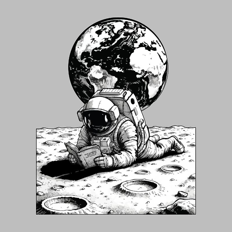 Astronaute Lecture Lune Terre