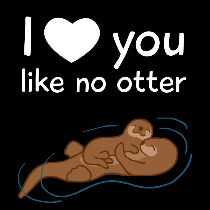 Maman bébé loutre
