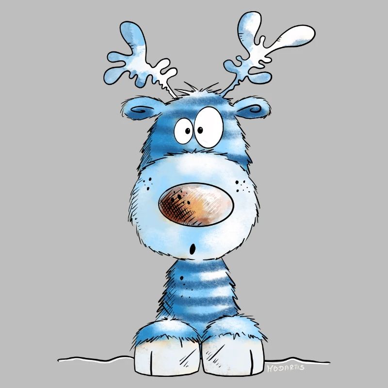 Blue Christmas Reindeer by MODARTIS