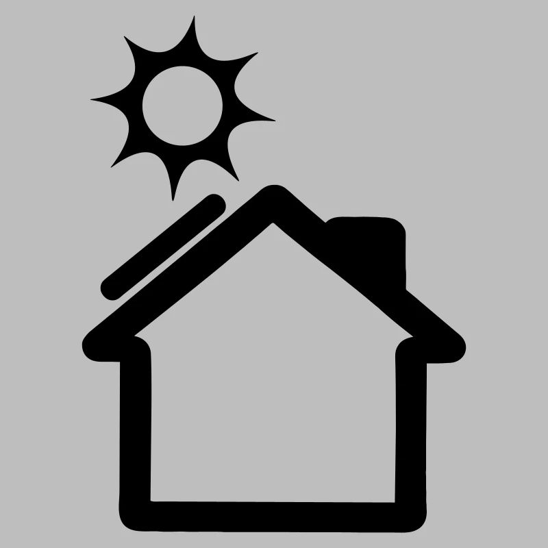 Solar panel on house logo