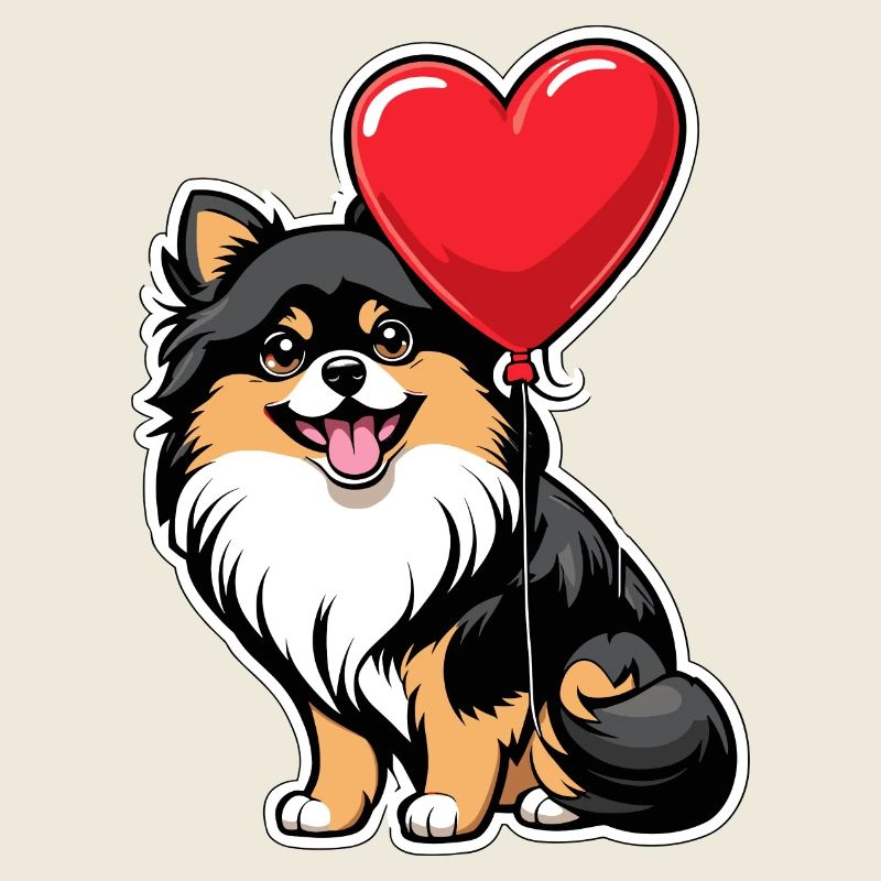 Zwergspitz Herz - Valentinstag