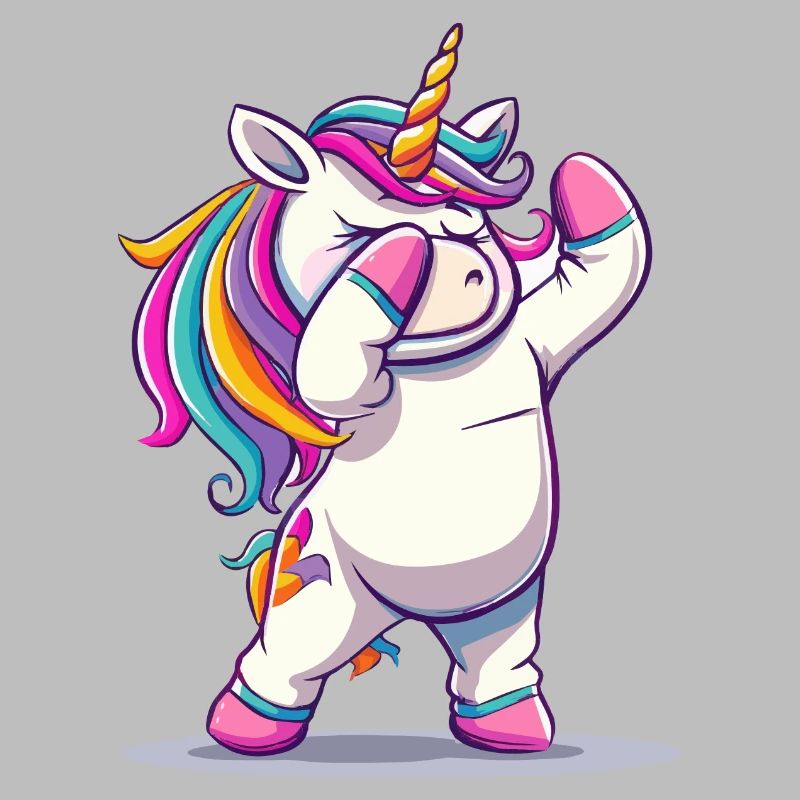 Regenbogen Dab Einhorn