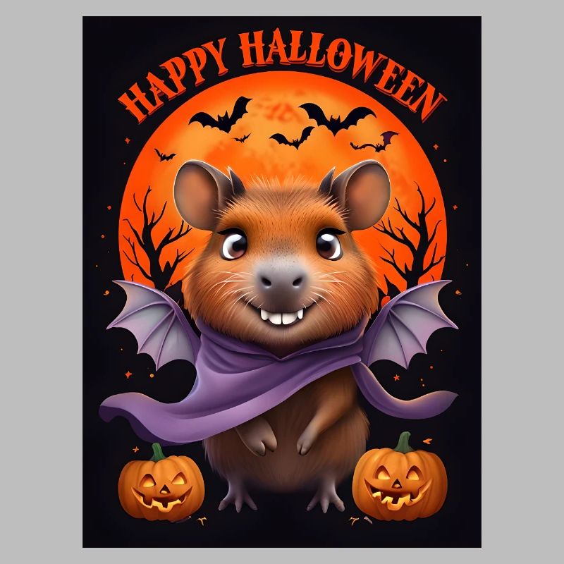 Halloween Capybara Geist Geschenkidee