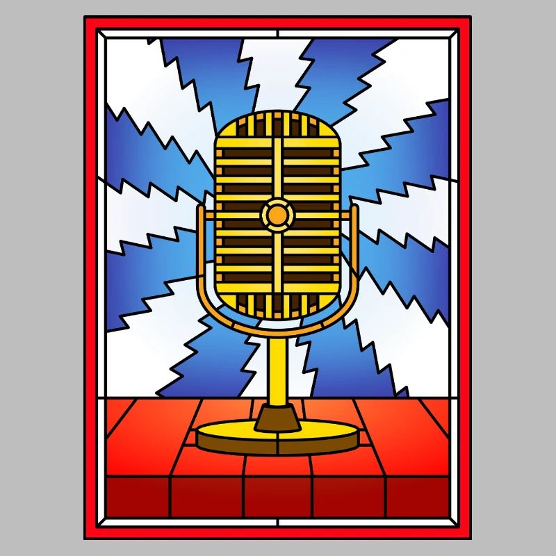 Conception rétro de vitrail micro