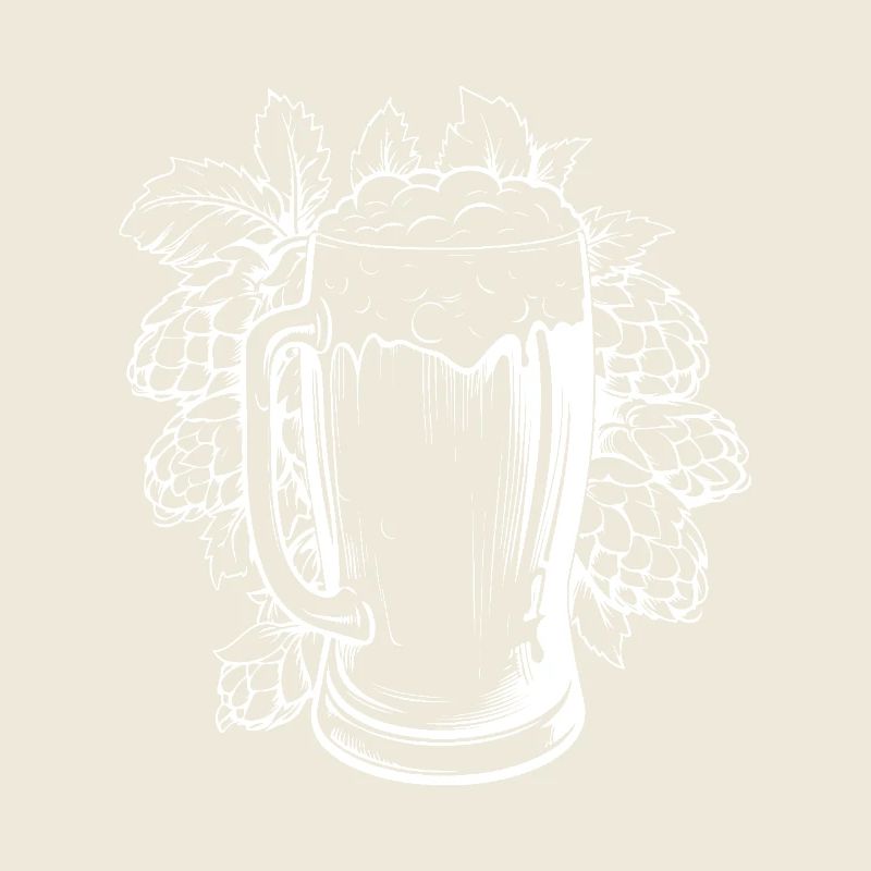 Bierglas Hopfen Malz Bier