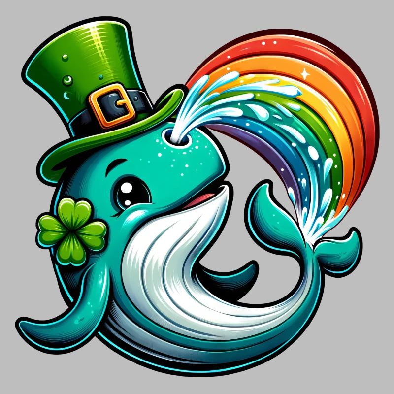 Chemise de bande dessinée de baleine de la Saint-Patrick