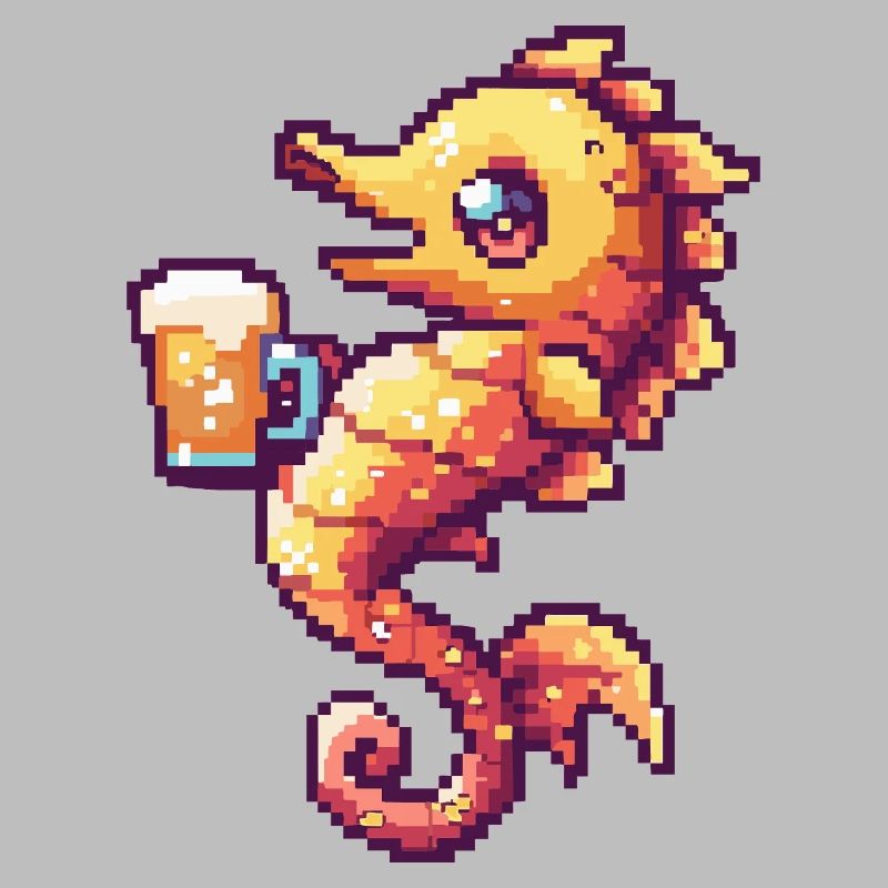 Seepferd Pixel Bier