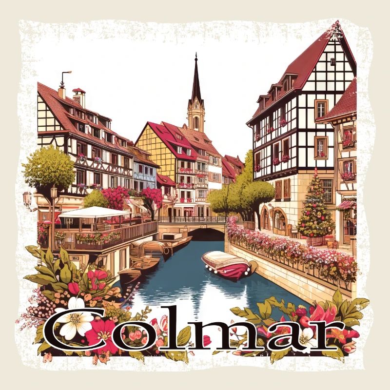 Colmar Frankreich Altstadt Grunge-Stil