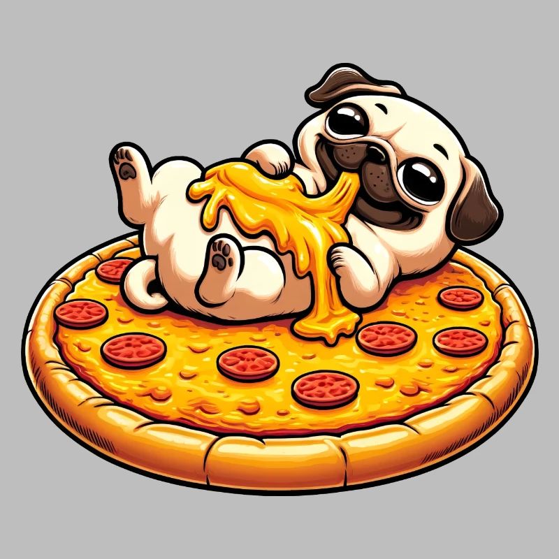 Dog Pug Pizza Pizza Lover Cheese