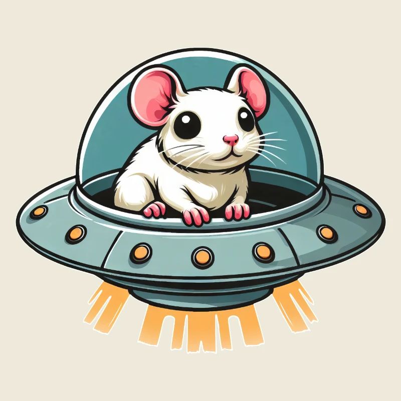 Mouse Rat UFO Alien Abduction Science Fiction